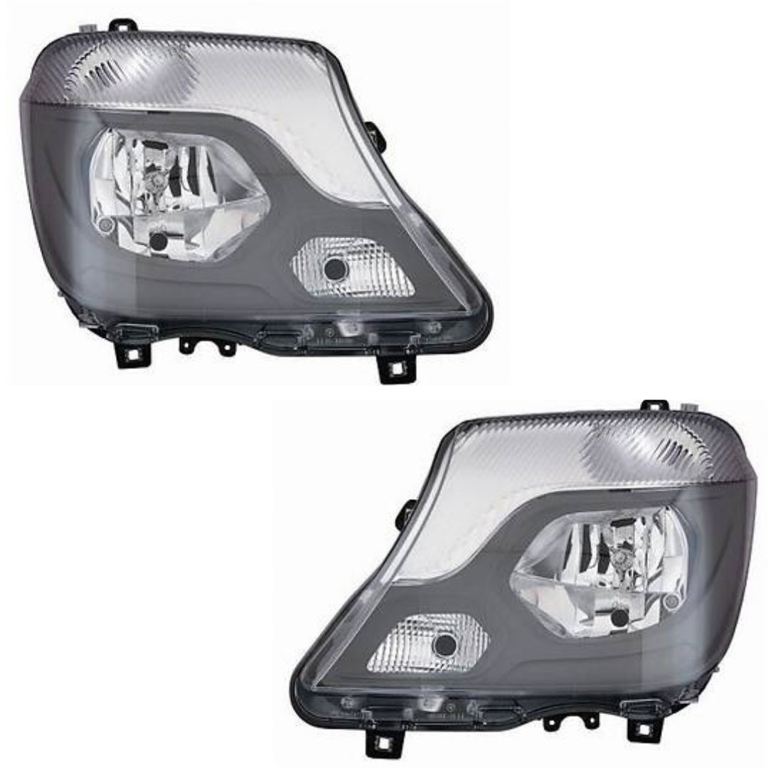 Set Mercedes Sprinter Facelift W906 2014-2019 Phares Feux Lampe Avant Electrique avec Moteur Droite Gauche