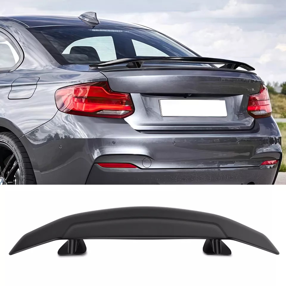 Aileron Arrière Universel 117cm Levre Becquet Piano Noir Brillant Lustre Sport Tronc Coffre Couvercle Voiture