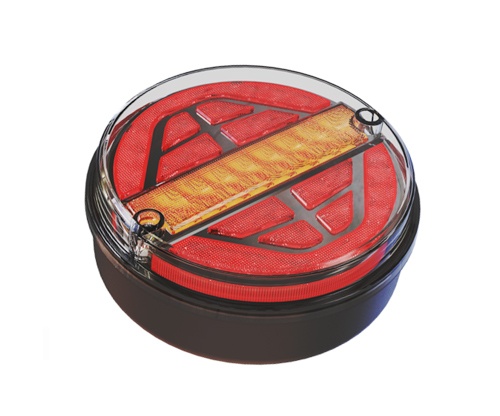 2 x Led Dynamic Luces Traseras Ronda Neon para Remolque Camiones 139mm 12V 24V