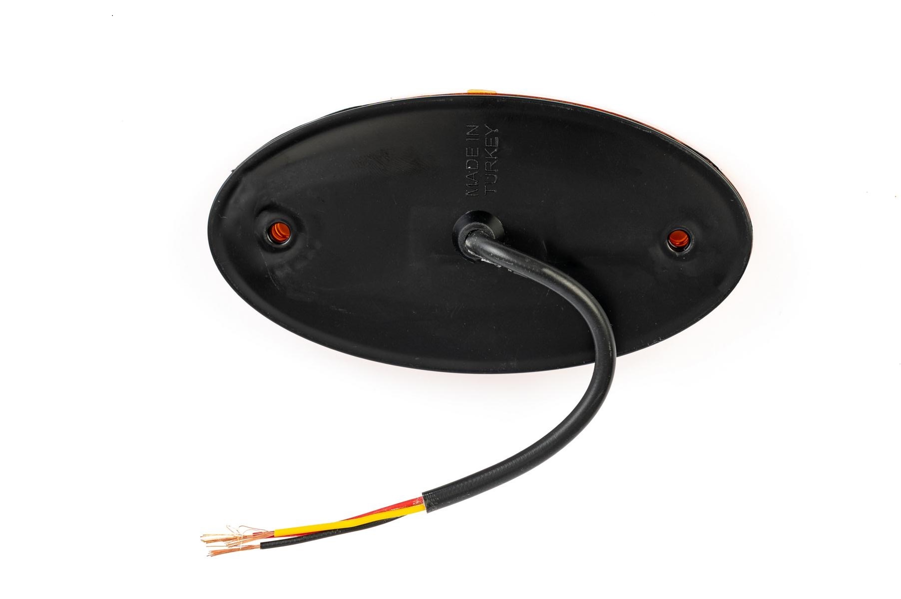 LED Trailer Truck Caravan Side Marker lights Yellow Orange Reflector 12v 24v