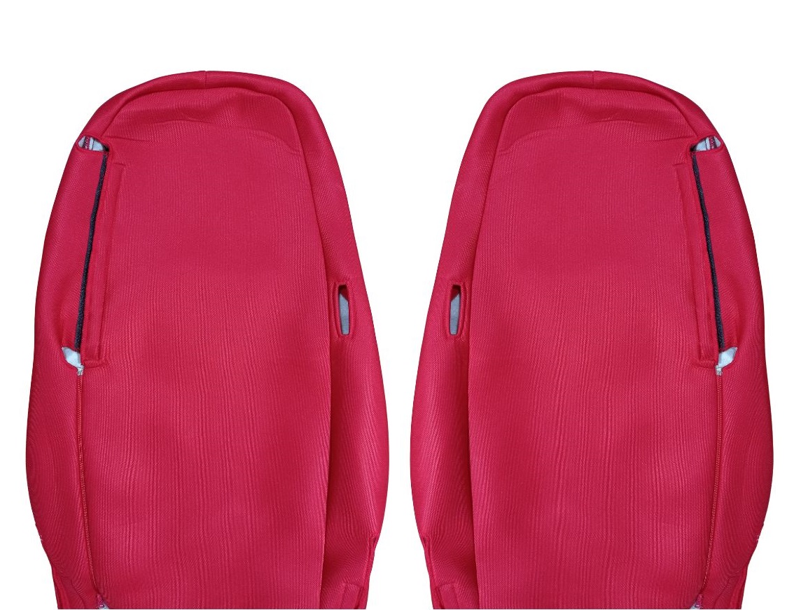 Cubre Fundas Asientos para Volvo FH 2014-2020 EURO 6 Camiones Rojo Cueros LHD RHD