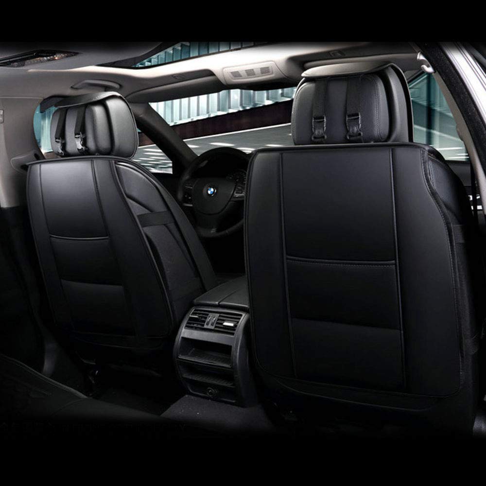 2 x Seat covers Protector for Cars Universal Black Blue Leather 