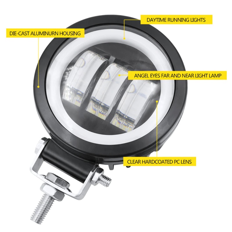 LED Luz Lampara de trabajo 12-80V 60W Ronda Luces Punto
