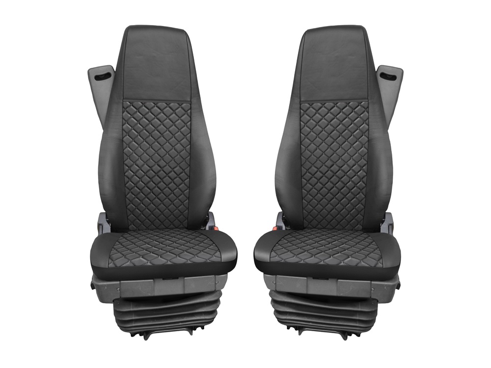 Cubre Asientos para SCANIA R 2006-2020 Camiones Negro Cueros 