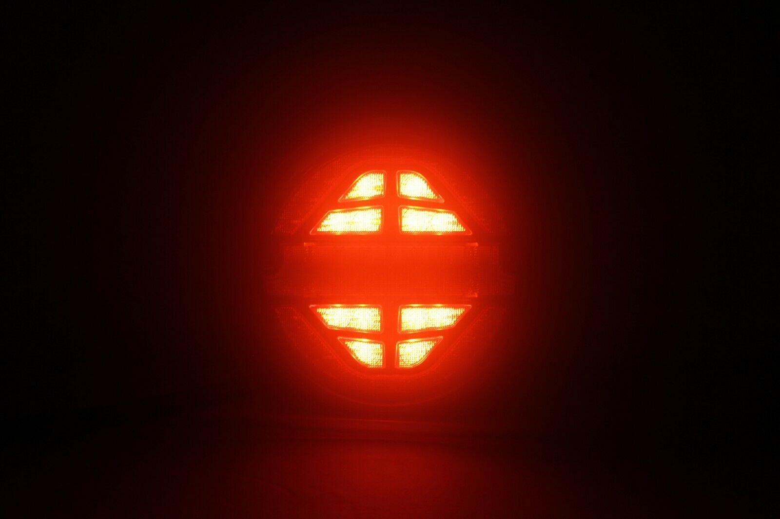 2 x Led Anhänger Lkw Pkw Rund Neon Heckleuchten Dynamic139mm 12V 24V