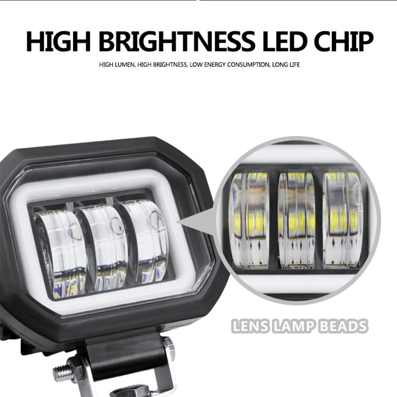 LED Luz Lampara de trabajo 12-80V 60W Cuadrado Luces Punto