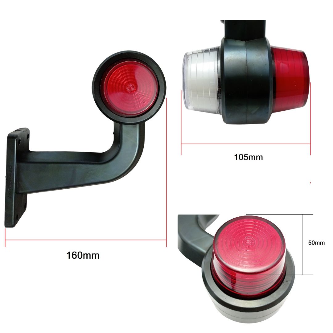 2 x Led Lampara Luces Laterales Gabarit de Remolque Camion 12V 24V