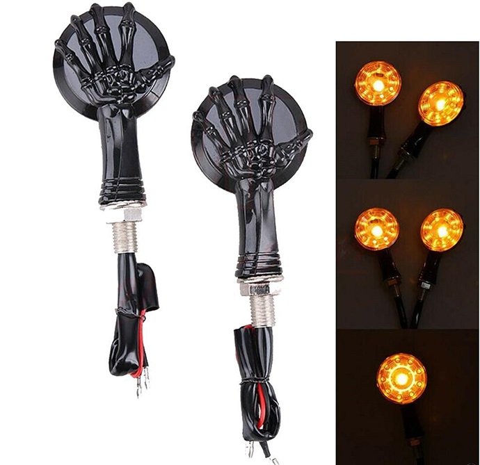 LED Luz Intermitente DRL por Motocicleta 12V Ambar Redonda