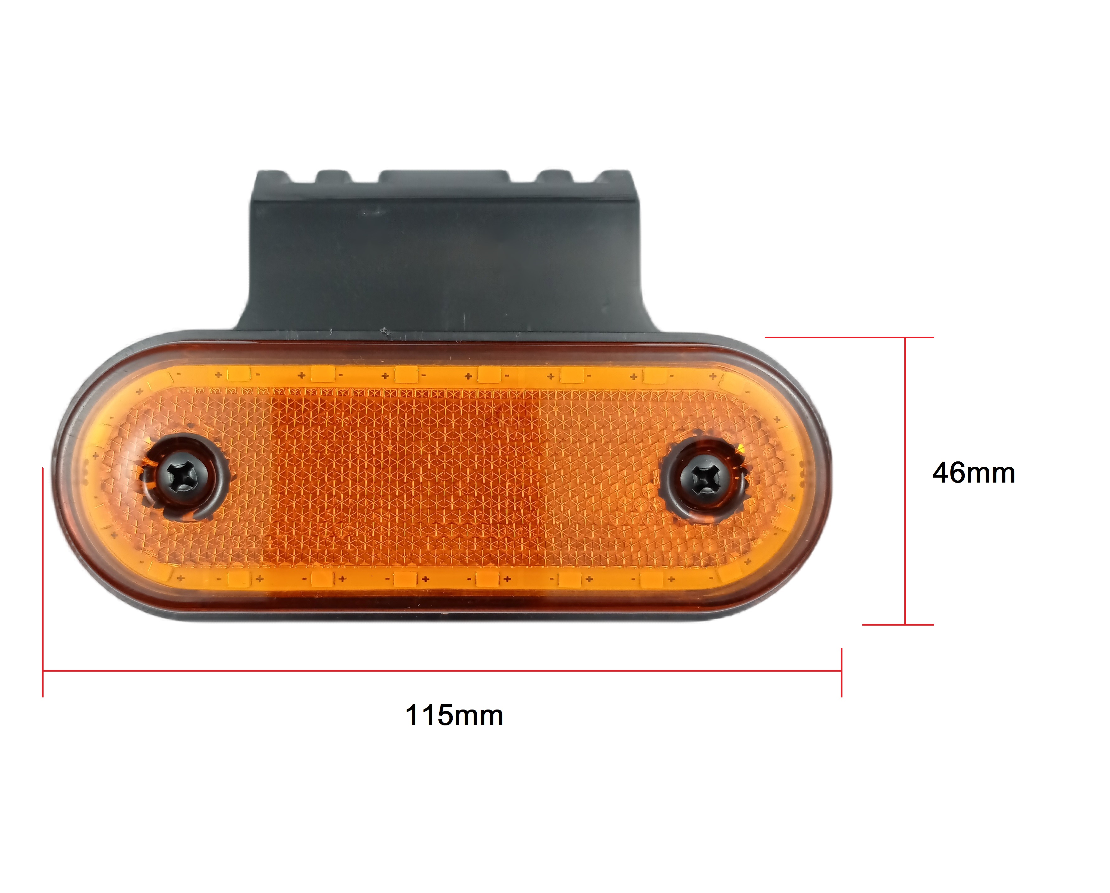 LED Trailer Truck Caravan Side Marker lights Yellow Orange Reflector E9 12v 24v