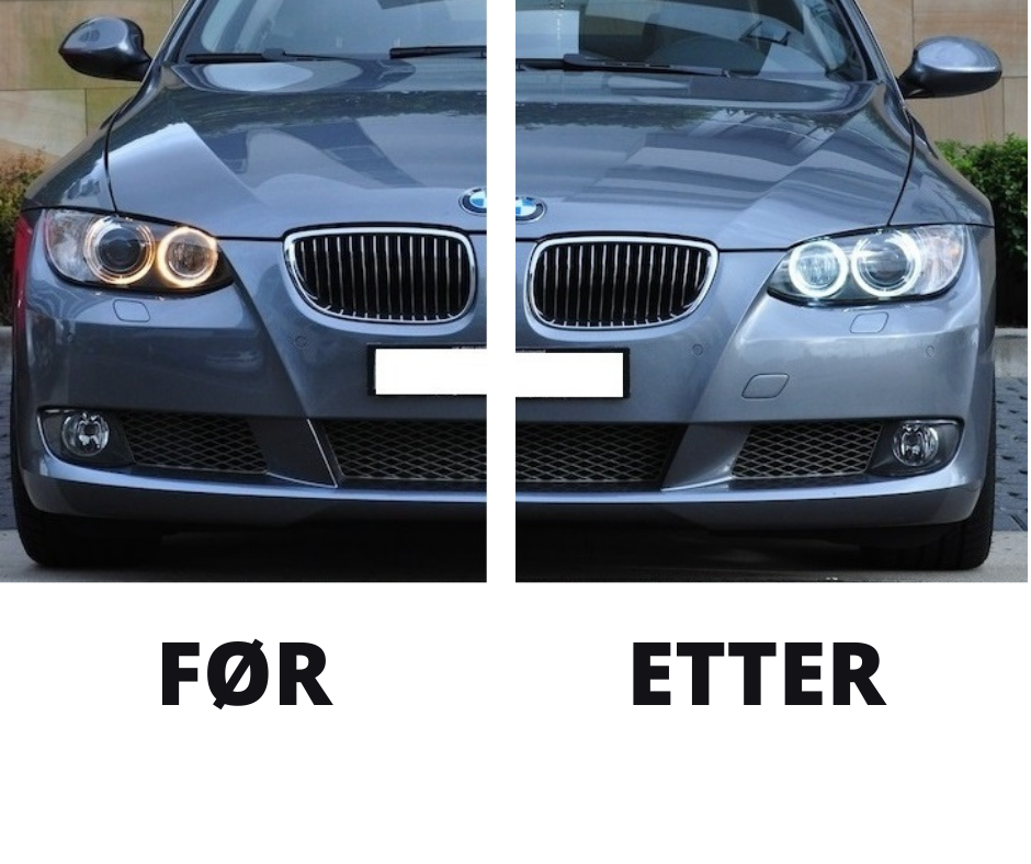 2 x BMW E90 E91 LED Angel Eyes markør 20W Hvit Frontlys 2005-2009