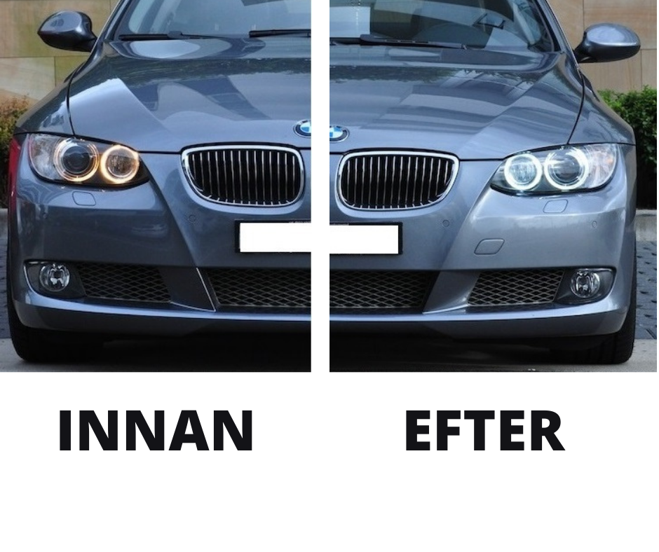 2 x BMW E90 E91 LED Angel Eyes markör 20W Vit Strålkastare 2005-2009