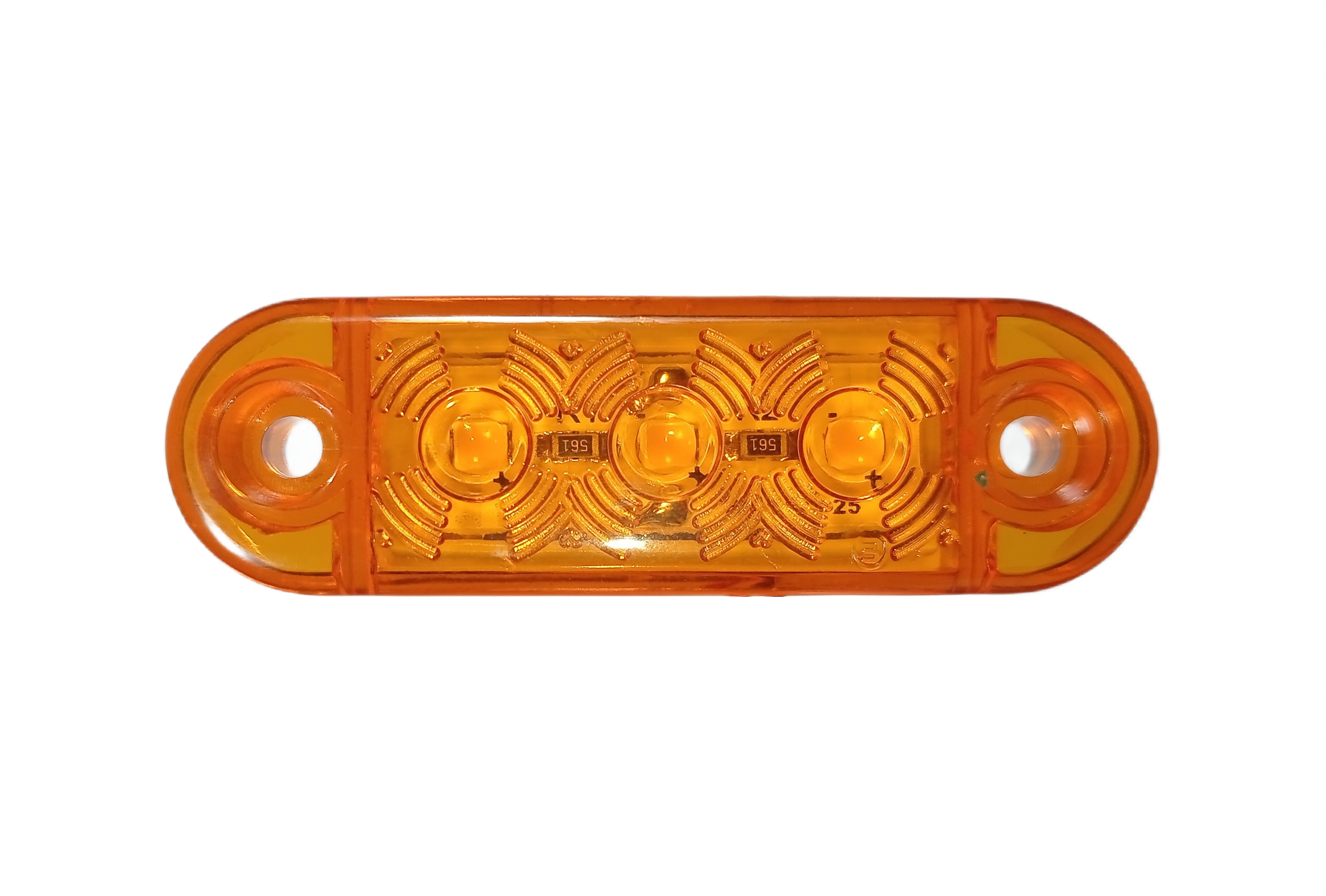 3 Led Mini Feu Indicateur de position latéral ,remorque camion Ambre Man Daf Iveco Scania 12/24v