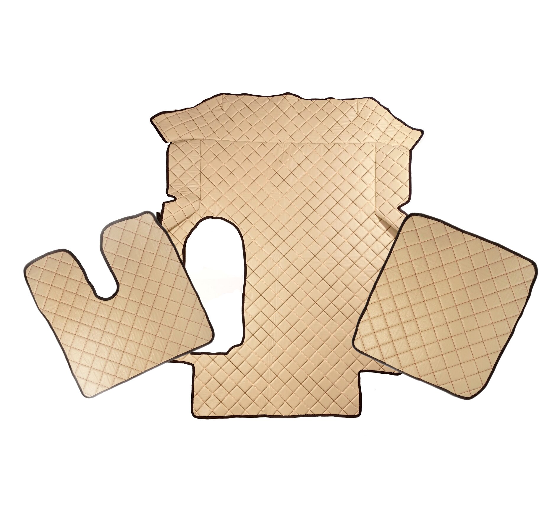 MAN TGA Automatisk Läder Beige Mattor Golvmattor Lasbil Swedish