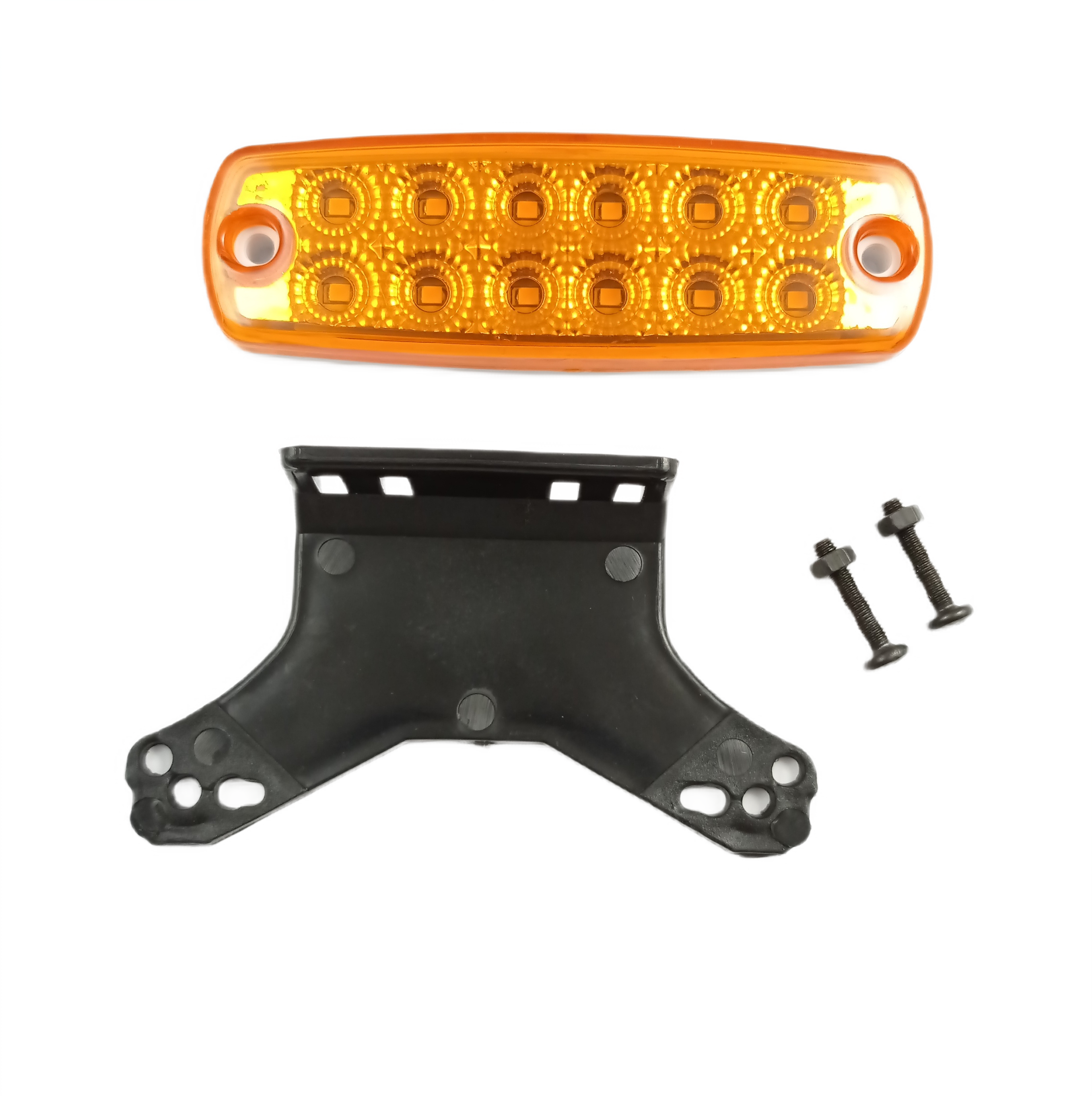 12 LED 12v 24v Sidomarkeringsljus Lampa Lastbil Släpvagn Gul Reflektor 