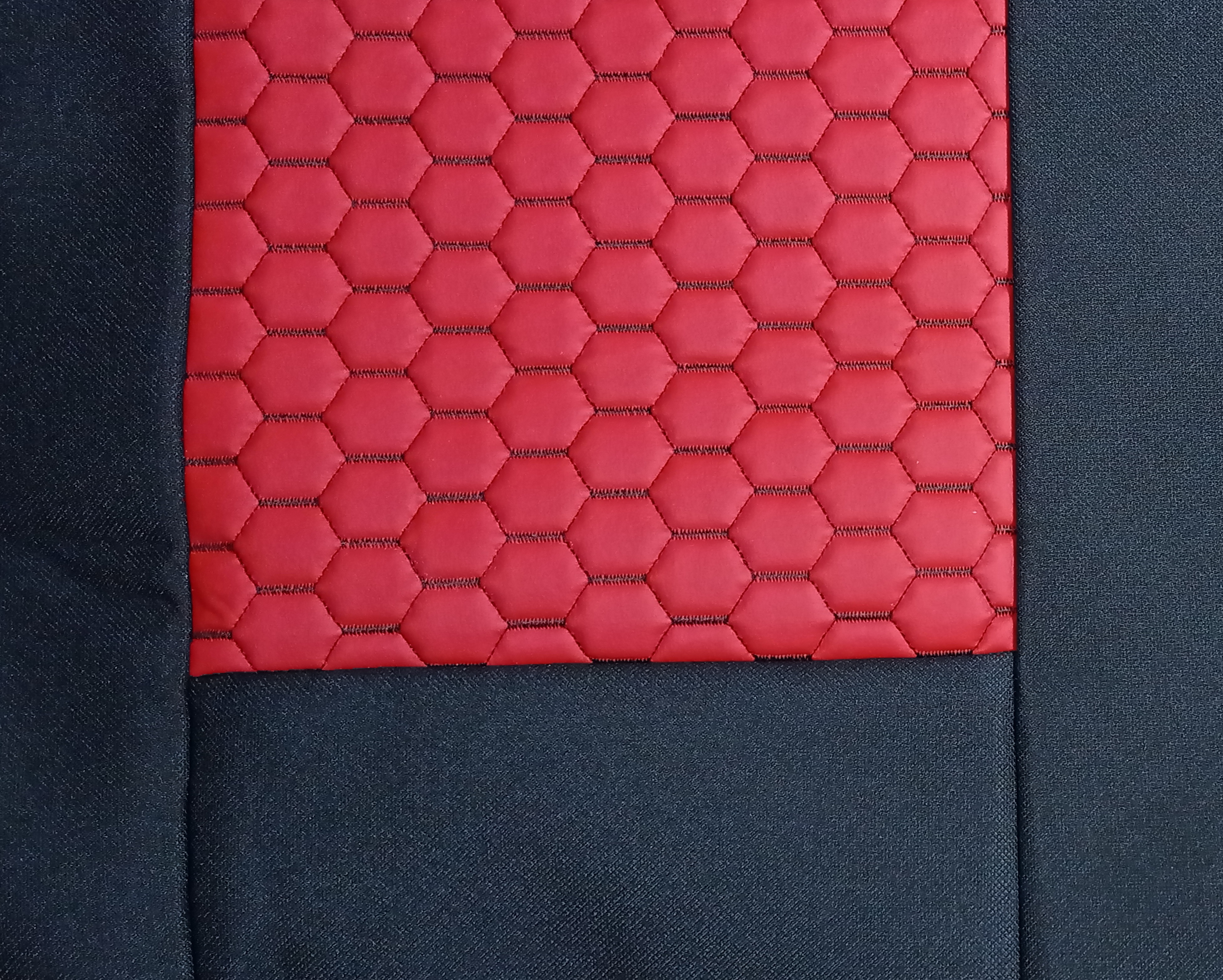 Seat covers for IVECO DAILY Van Black Red Leather