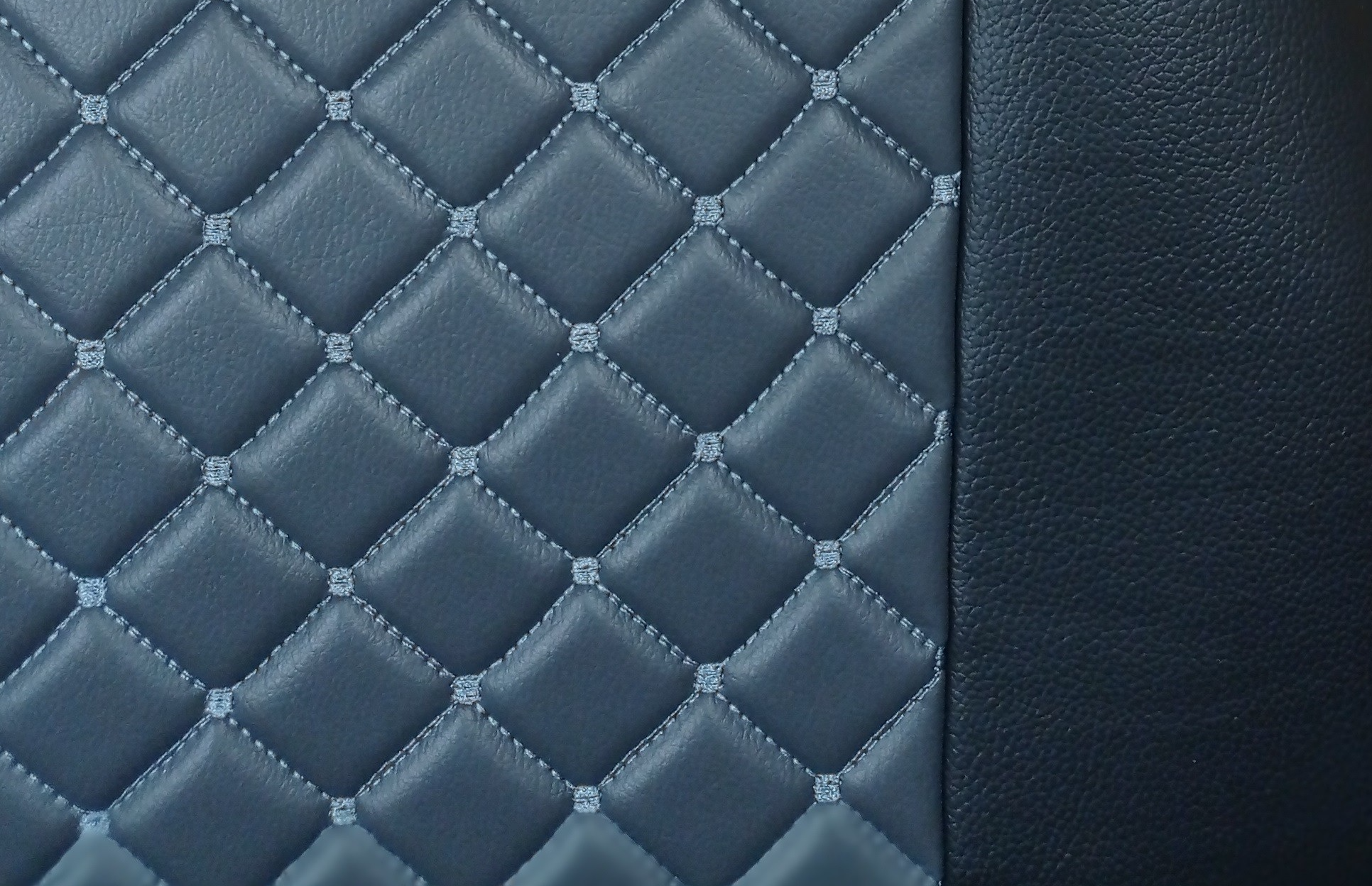 Seat covers for MAN TGX 2021+ Truck Black Grey Leather 