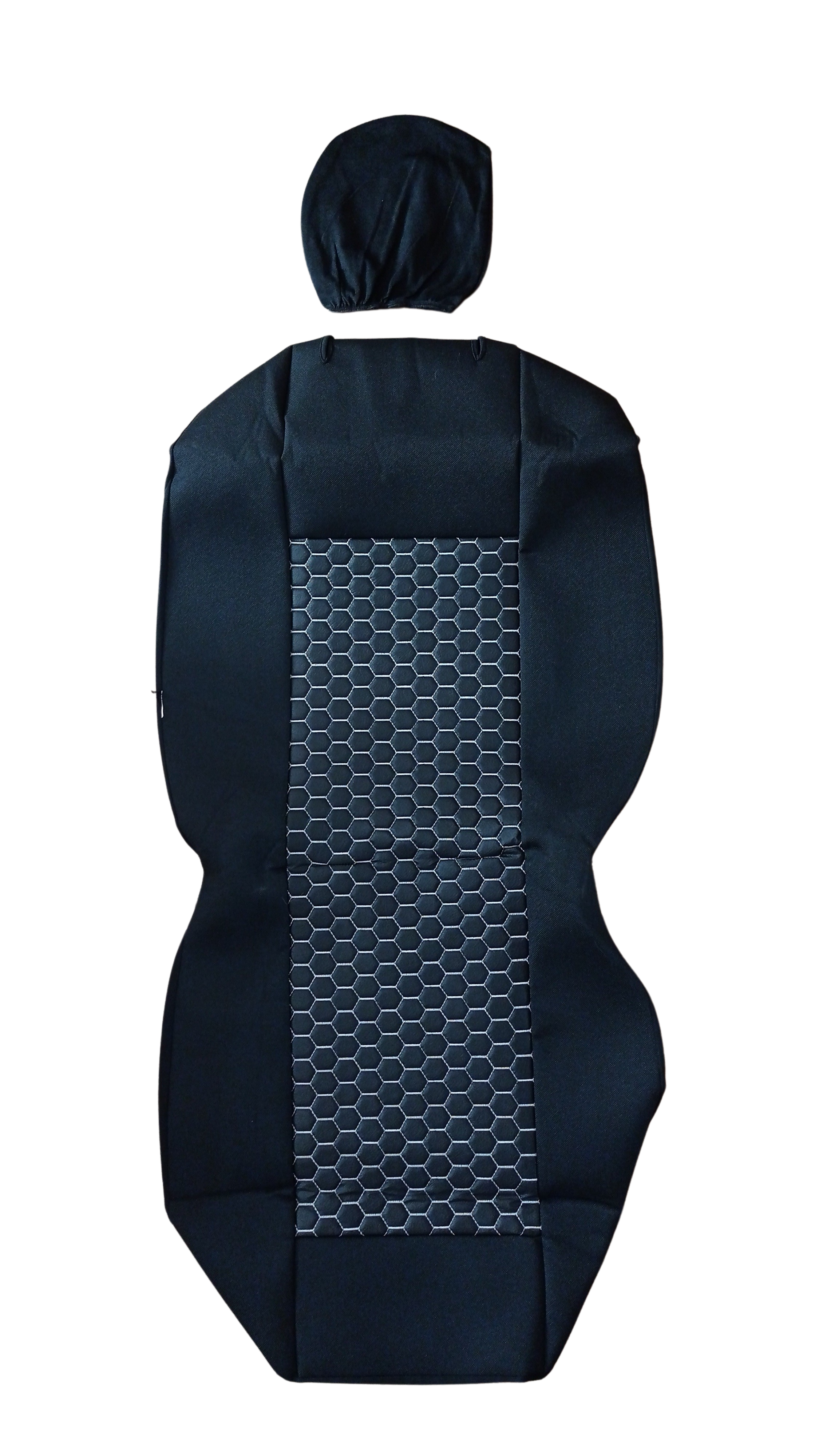 Sitzbezüge für IVECO DAILY 2006-2011 Van Schwarz Weiß Leder Textil