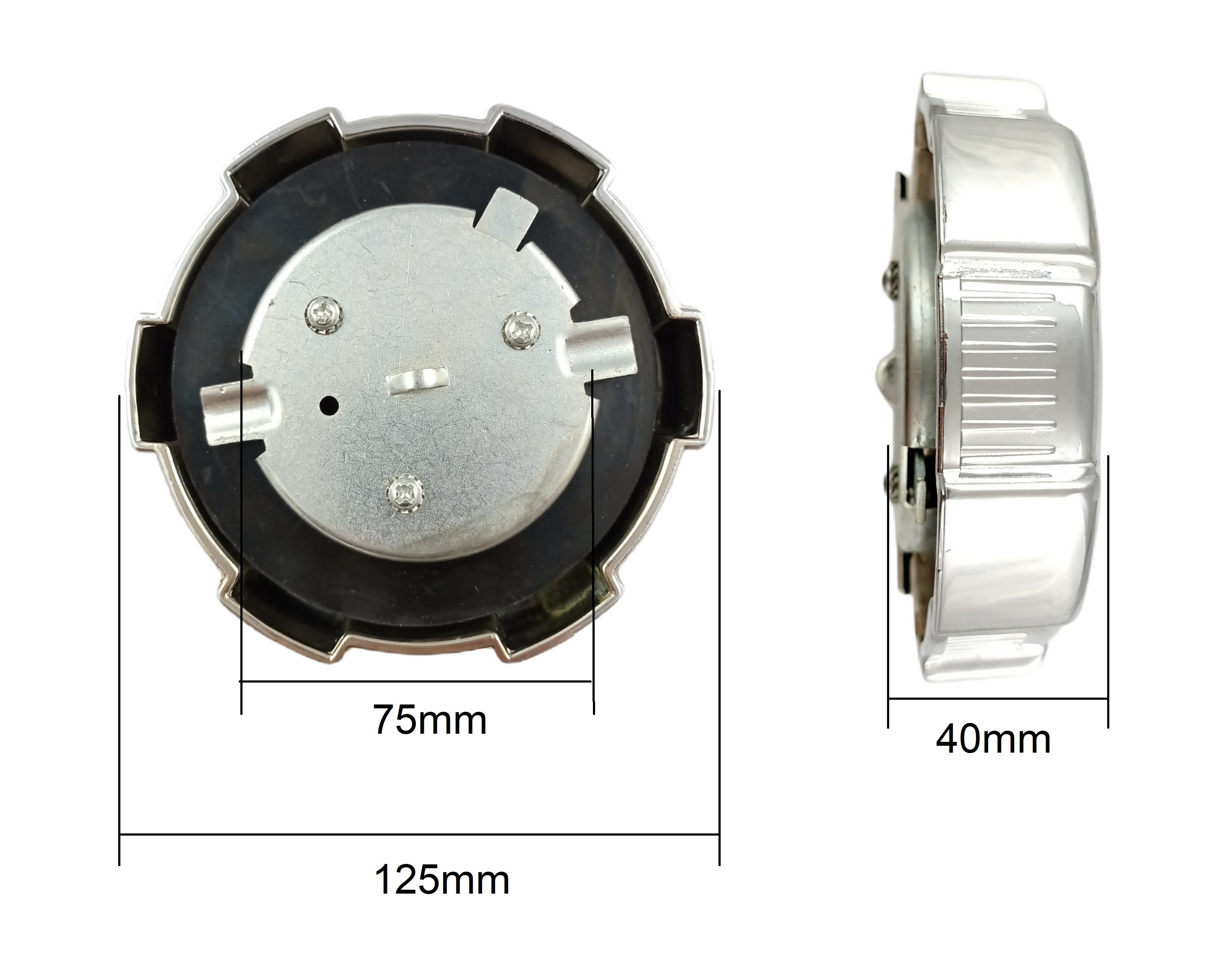 Las drivstoff tank med 2 nøkler Krom Låsing Universell Lastebil 75/125mm