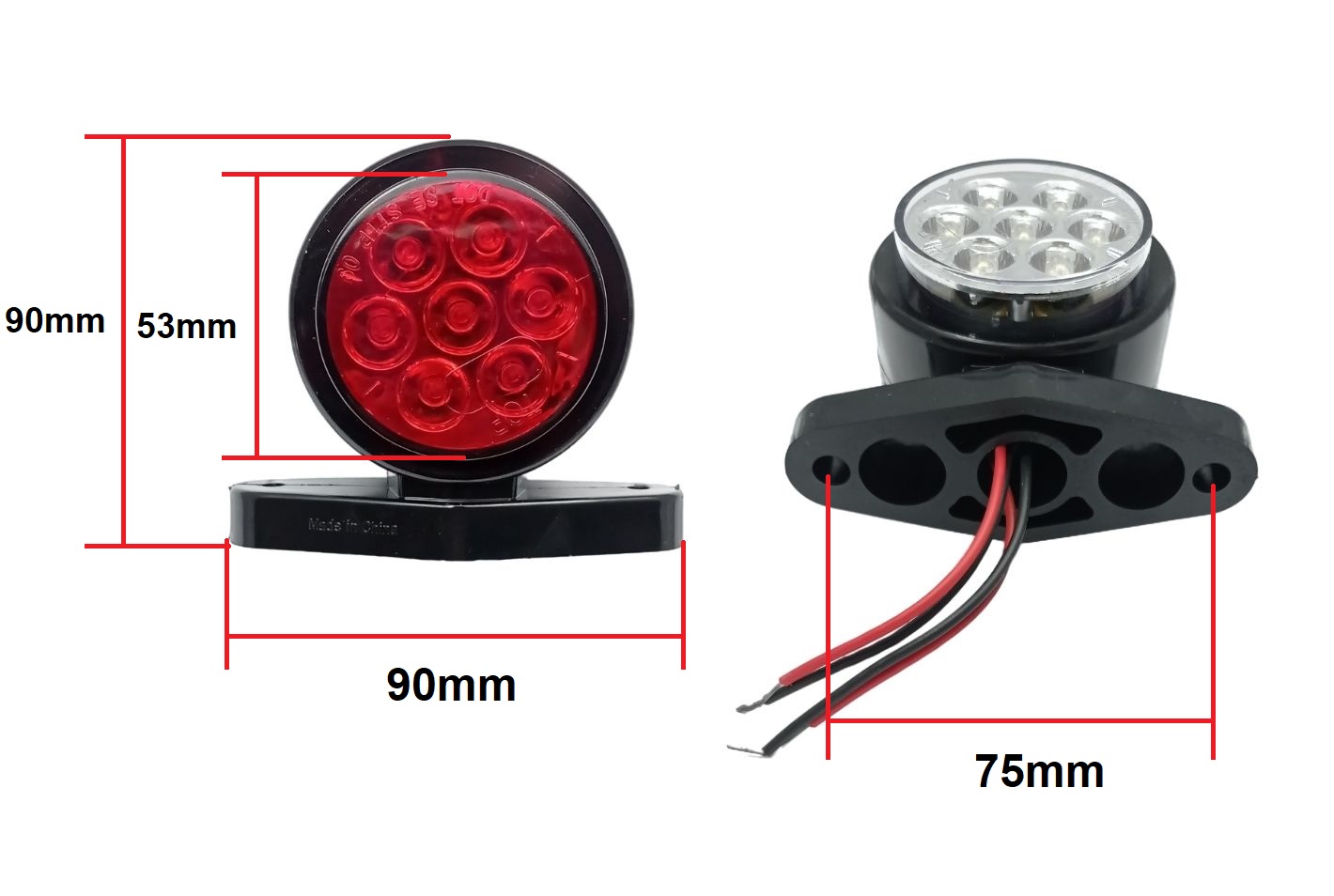 2 x 14 LED 12V 24V Lămpa Gabarit Pentru Remorcă Camioane
