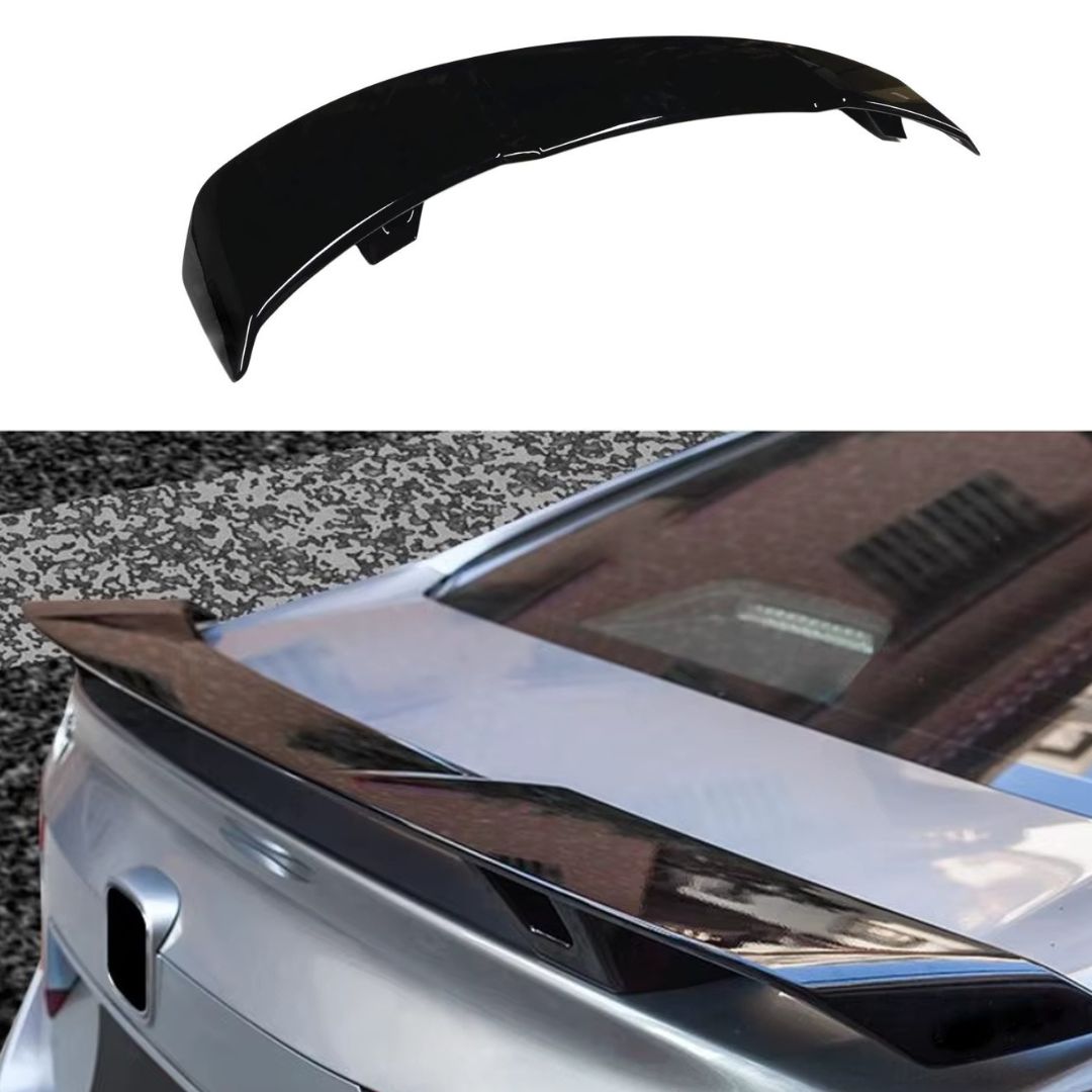 Spoiler Eleron Spate Portbagaj 128cm Universal Аripă Lucios Luciu Piano Negru Trunchi Capac Masina Auto