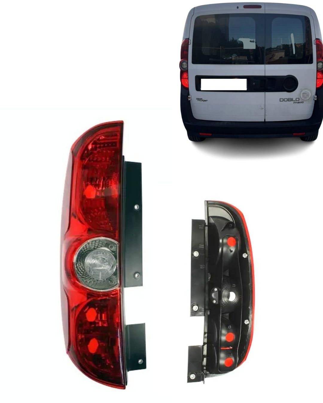Left FIAT DOBLO 2009-2014,OPEL COMBO 2012-2016 Two Doors Rear light Tail Reverce Lamp E4