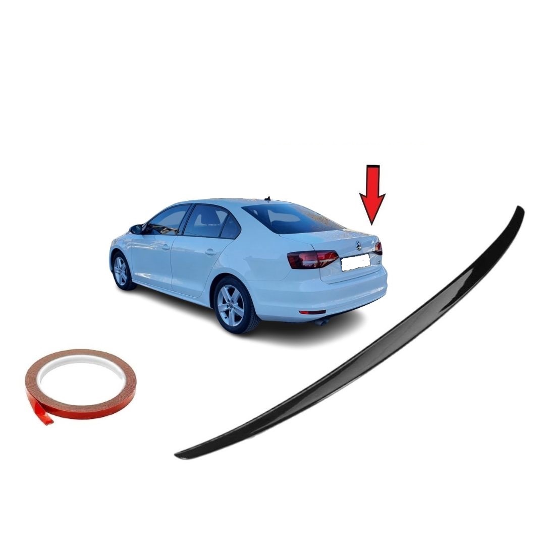 Leppe Spoiler til VW JETTA A6 2010-2017 Bil Stamme Vinge Blank