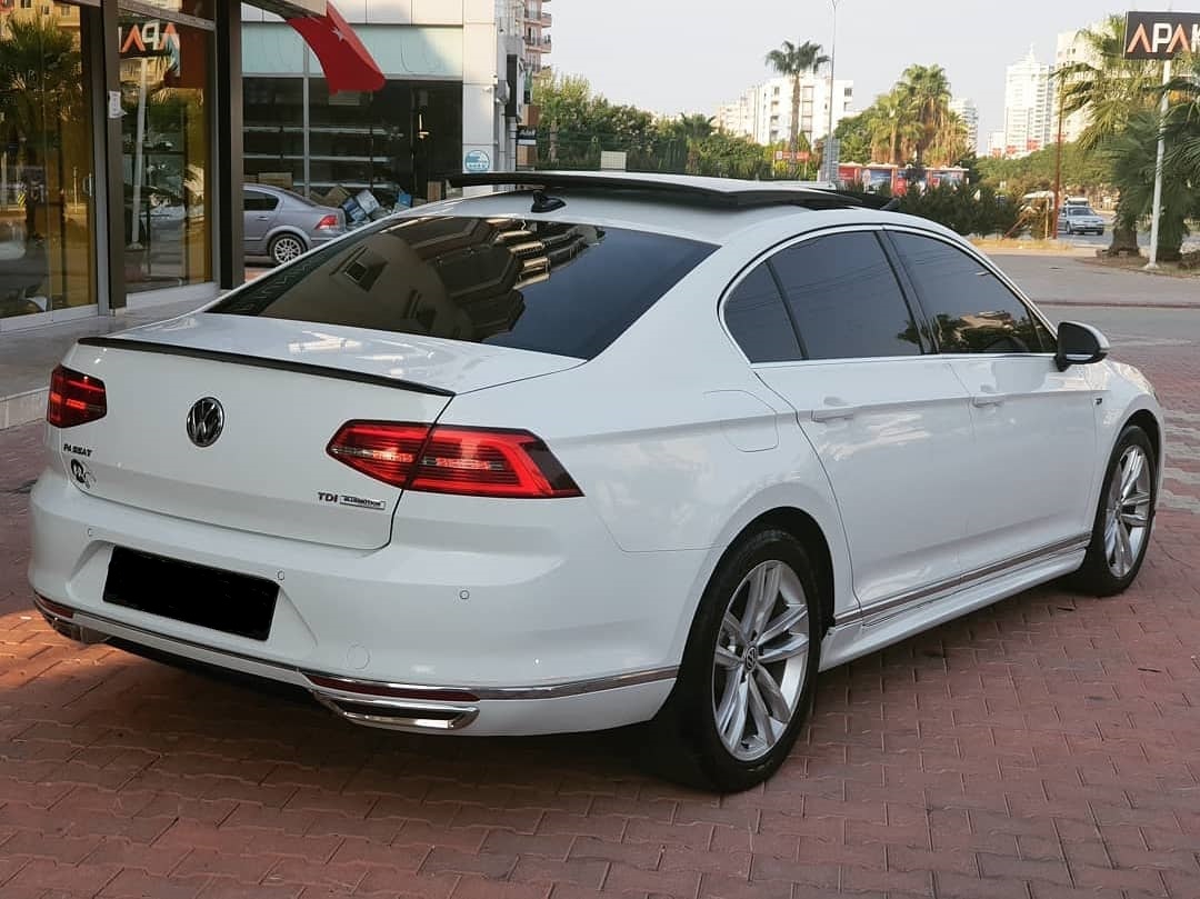 Aleron Spoiler para VW PASSAT B8 Trasero Labial Tronco Ala Negro Lustroso Glanz