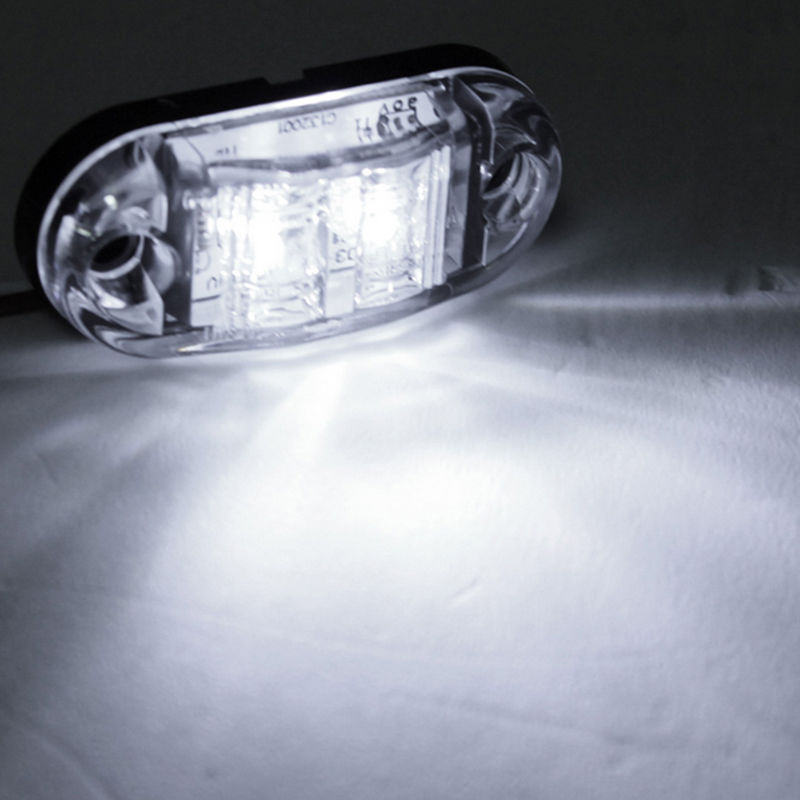 2 LED 12V Lămpa Gabarit Alb Fata