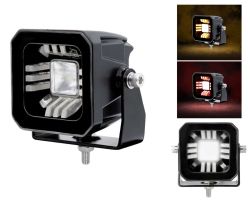 LED Arbeitsscheinwerfer POD 12V 24V 30W 1000lm Flood Beam Leuchten DRL Weiß/Rot/Orange