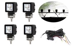 4 x LED Arbeitsscheinwerfer Hallo Lampe DRL 12V 24V Flood Beam Leuchten Weiß