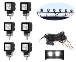 6 x LED Arbeitsscheinwerfer Hallo Lampe DRL 12V 24V Flood Beam Leuchten Weiß