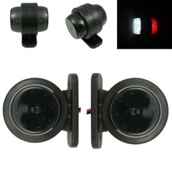 2 x Led Rojo Blanco Lampara Luces Laterales Gabarit de Remolque Camion 12V 24V Vidrio Negro Ahumado