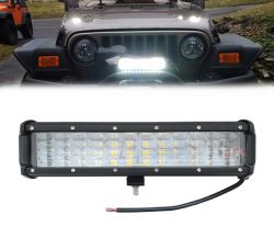 48 LED BAR 31cm 108W SPOT 4 ROW med Lins Arbetsbelysning Lampa 10-30v Ljus Bil  SUV 