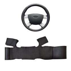 Husa Volan pentru FORD FOCUS,FORD CONNECT,FORD KUGA,FORD C-MAX Eco Piele Pentru cusut