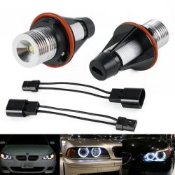 2 x LED Angel Eyes Marker 5W Weiß für BMW E39 E53 E60 E61 E63 E64 E65 E66 E83 E87