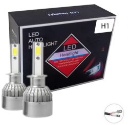 2 x COB LED H1 12V 7600LM 72W Headlights Bulbs Lamp Car Truck Lorry Lights Vehicle Hi/Low Beam