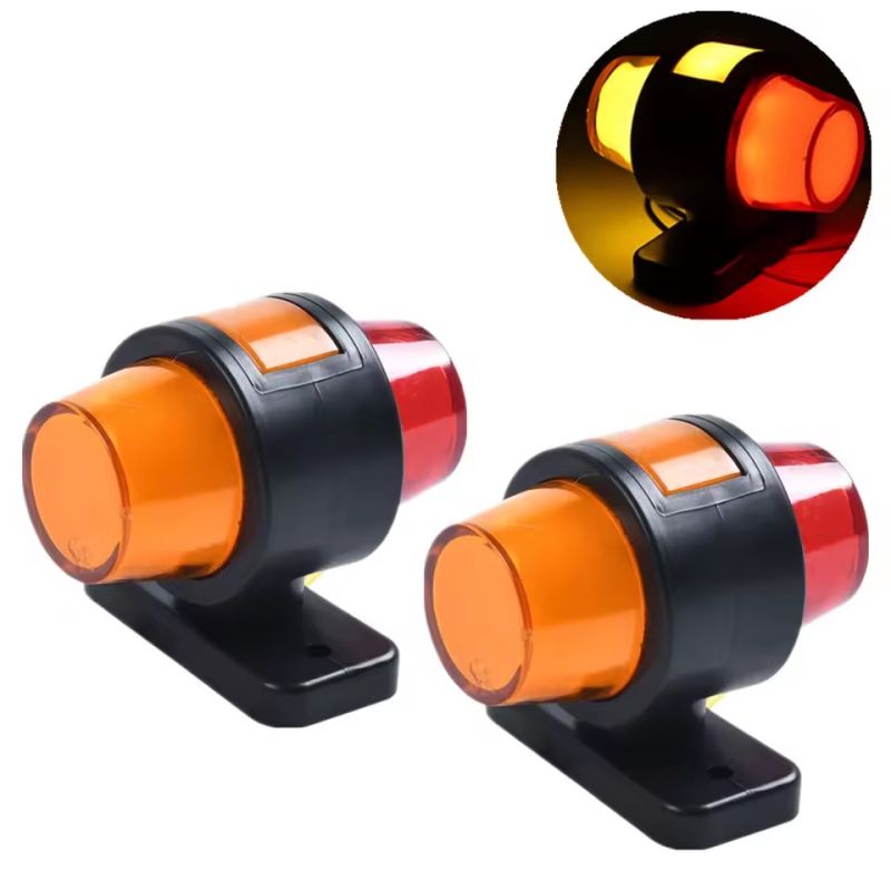 2 x Led 92mm Lastbil MarkeringslJys Ljus Lampa 12V 24V 