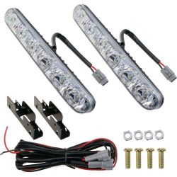 2 x 6 LED DRL, dagsljus, arbetsljus, bil , offroadljus, 12 v