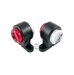 2 x 6 Led Feux lateral indicateur camion,remorque leds rouge / blanc 12/24v