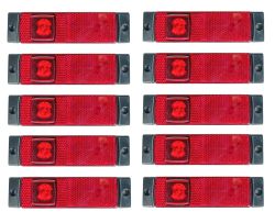 10 x 4 LED Leuchte Begrenzungsleuchte Umrißleuchte  LKW Anhänger Rot 12/24V