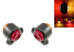2 x 12 LED Begrenzungsleuchten Positionsleuchten leuchten  Rot / Gelb 12/24v