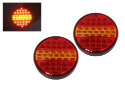 2 x Led Hamburger Rückleuchten für Anhänger Lkw 24V