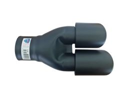 Noir Mat Sortie D'Echappement Double 265mm