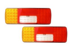 2 x 65 Led Bakljus för Lastbilar Släpvagnar Husvagn 12v 24v