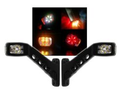 2 x Led Positionsljus Sidomarkeringsljus E20 12v 24v