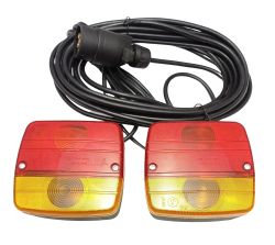 2 x Bakljus för Lastbilar Släpvagnar Husvagn Magnet 4 Funktioner 12v 24v