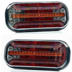 2 x Pkw Lkw LED Anhänger Dynamic Blinker Rückleuchten Lampe 12V 24V E9