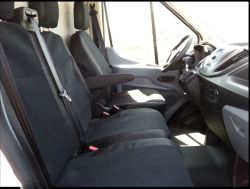 2+1  Sitzbezüge für FORD TRANSIT 2013+ Van Schwarz Leder Textil