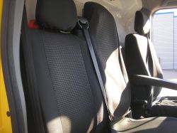 2+1 Huse Scaune pentru RENAULT MASTER 2009-2016 Microbuze Negru Textil