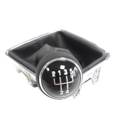 VW Sharan II,Tiguan I, Schaltknäuf 5 Gang Schaltsack Knauf Manuell Leder Schwarz 